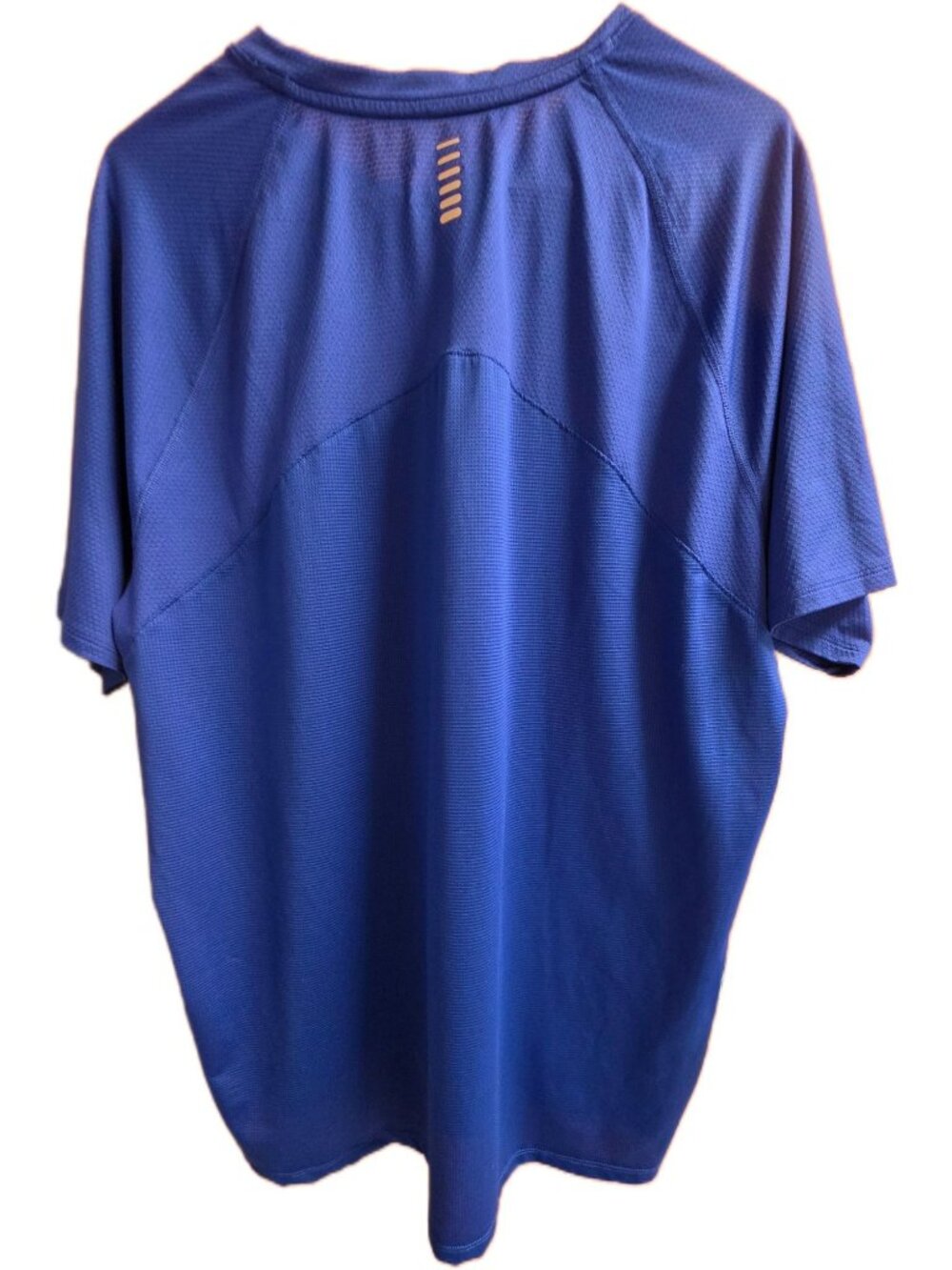 Under Armour Qualifier HexDelta Running Shirt XXL Blue Mesh Back Raglan Tee - Picture 7 of 11